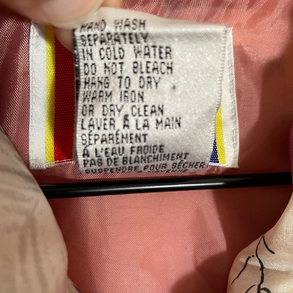 Vintage EVR Women's Silk Floral Print Full Zip Bomber Windbreaker Jacket Medium - Picture 7 of 9